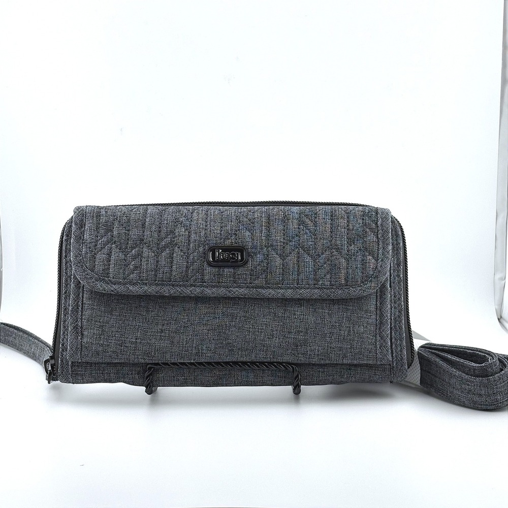 Lug Kickflip 3 Convertible Wallet Crossbody Wristlet Heather Grey RFID New
